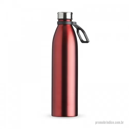 Garrafa personalizada - Garrafa de inox 1,1 litros com tampa rosqueável e alça plástica para transporte.