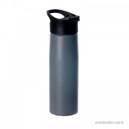 Garrafa personalizada - Squeeze alumínio de 750ml com pintura fosca. Squeeze com tampa plástica rosqueável, alça e tampa protetora para o bocal.