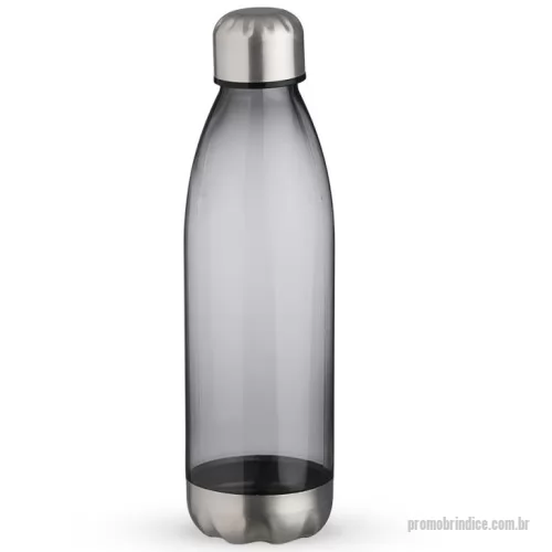 Garrafa personalizada - Garrafa plástica 700ml translúcida, possui tampa e base em alumínio.  Altura :  25,5 cm  Largura :  7,1 cm  Circunferência :  22,5 cm  Medidas aproximadas para gravação (CxL):  13,5 cm x 6 cm  Peso aproximado (g):  88