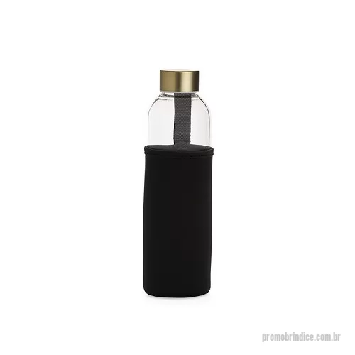 Garrafa personalizada - Garrafa Squeeze Vidro com Capa de Neoprene