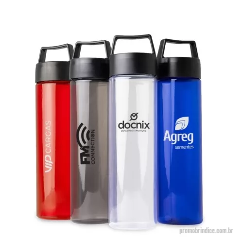 Garrafa personalizada - Descrição: Garrafa de PVC com capacidade de 700ml.