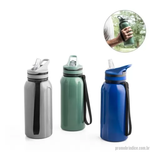 Garrafa personalizada - Garrafa esportiva em PETG com canudo interno, tampa com bebedouro  e pega para facilitar transporte. Grande capacidade até 1,2L.