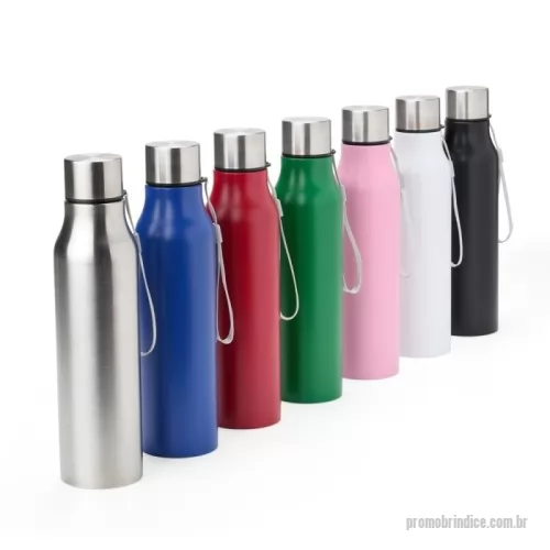 Garrafa personalizada - A garrafa inox de 1 litro é a opção perfeita para quem precisa de praticidade e resistência no dia a dia. Feita em inox, é super durável e resistente. Sua tampa de alumínio, possui silicone de vedação interno, que diminui o risco de vazamentos, mantendo tudo seguro e sem bagunça. E, para facilitar o transporte, ela vem com uma alça de nylon, super confortável e resistente.