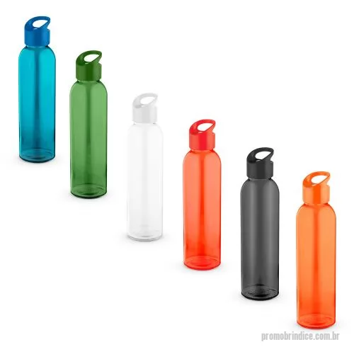 Garrafa personalizada - Squeeze em vidro e tampa em PP, com argola para fácil transporte. Capacidade até 500 mL. Fornecido em caixa presente. Certificação EU Food Grade. Ø60 x 245 mm