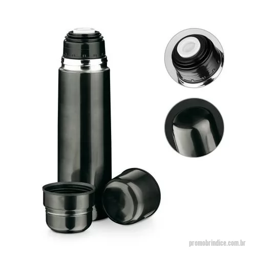 Garrafa personalizada - Garrafa Personalizada 94667 com sua logomarca. 20 anos ajudando a cotar Brindes Promocionais com várias empresas num único clique. Garrafa em aço inox de parede dupla térmica, isolada a vácuo. A tampa interior possui sistema de botão abre e fecha dando maior isolamento e segurança contra vazamentos. O design da tampa vira um copo para que possa consumir a sua bebida preferida. CGarrafa em aço inox de parede dupla térmica, isolada a vácuo. A tampa interior possui sistema de botão abre e fecha dando maior isolamento e segurança contra vazamentos. O design da tampa vira um copo para que possa consumir a sua bebida preferida. CGarrafa Personalizada, 179412, Lara Brindes. Clique e Cote no Portal PromoBríndice!