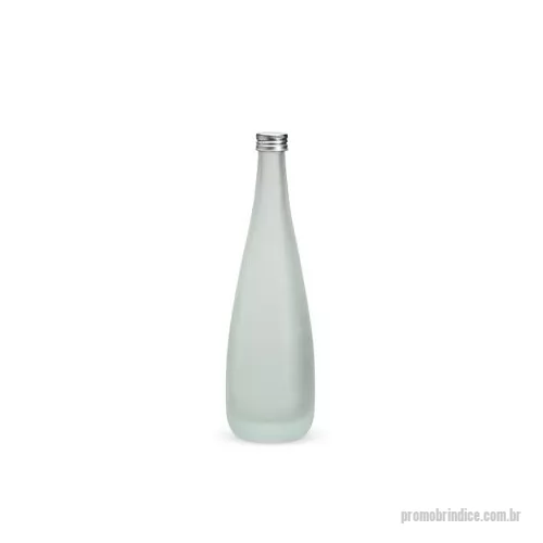Garrafa personalizada - Garrafa de vidro com acabamento fosco, tampa rosqueável em alumínio e capacidade máxima de 550 ml. Altura : 27 cm Largura : 8 cm Circunferência : 25,1cm Peso aproximado g : 519