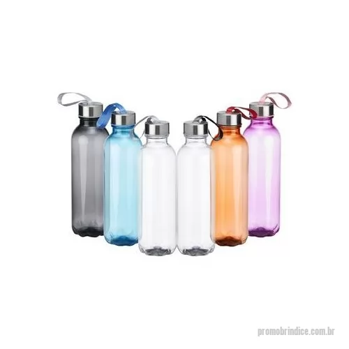 Garrafa personalizada - Garrafa PET 650ml com tampa de alumínio e alça para transporte embutida.