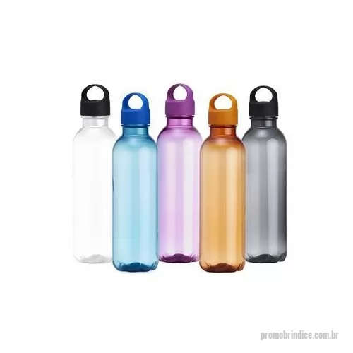 Garrafa personalizada - Garrafa PET 650ml com tampa plástica e alça para transporte.