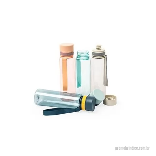 Garrafa personalizada - Garrafa de 780 ml com tampa rosqueável e bocal, tampa protetora e alça em nylon para facilitar o transporte. Altura : 25,2 cm Largura : 6,8 cm Circunferência : 22 cm Peso aproximado g : 124