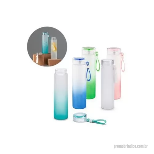 Garrafa personalizada - Esse modelo de garrafa de vidro personalizada é um dos brindes personalizados mais elegantes de nosso portal.