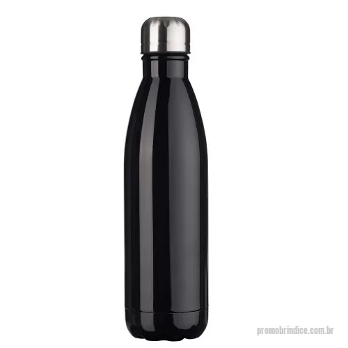 Garrafa personalizada - Garrafa 750ml em inox com tampa rosqueável e pintura brilhante. Obs.: Não é um modelo térmico.  Altura: 27,5 cm Largura: 7,3 cm Medidas aproximadas para gravação: (CxL): 14 cm x 6 cm Material: INOX