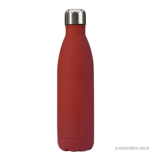 Garrafa personalizada - Garrafa 750ml em inox com tampa rosqueável e pintura fosca. Obs.: Não é um modelo térmico.  Altura: 27,5 cm Largura: 7,3 cm Medidas aproximadas para gravação: (CxL): 14 cm x 6 cm