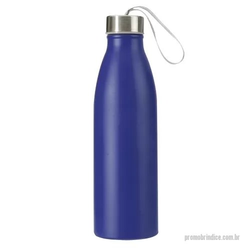 Garrafa personalizada - Garrafa inox com formato minimalista e capacidade de até 750ml. Tampa com alça de nylon embutida para transporte.