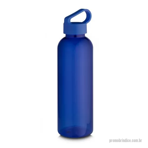 Garrafa personalizada - Garrafa *RPET com capacidade de 550ml. Tampa plástica rosqueável com alça de transporte integrada. *RPET: Tereftalato de polietileno reciclado