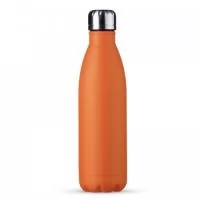 Garrafa 750ml em inox com tampa rosqueável e pintura fosca. Obs.: Não é um modelo térmico.