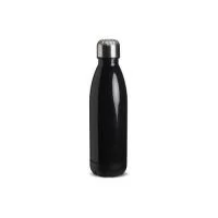 Garrafa de plástico com capacidade para 700ml, possui uma tampa de alumínio com rosca.