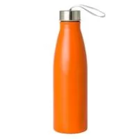 Garrafa em inox com a capacidade total para até 750ml. Conta com tampa rosqueável e alça fixa em nylon para transporte.  Altura: 24,7 cm Largura: 7,2 cm Medidas aproximadas para gravação: (CxL): 20 cm x 5 cm Tamanho: (CxL): Diâmetro Bocal: 3,1 cm