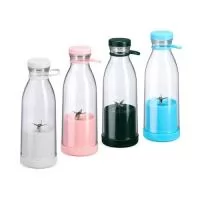 Descrição: Garrafa plástica com base misturadora para frutas com capacidade máxima de 380ml. Possui base rosqueável com lâminas em inox acionadas por botão, permitindo a mistura de frutas com líquidos, além de tampa rosqueável e alça removível em silicone para transporte. Observação: Para que o triturador funcione corretamente, o volume de frutas e líquidos não deve ultrapassar 300ml.  Altura :  22,4 cm  Largura :  7,9 cm  Circunferência :  23,3 cm