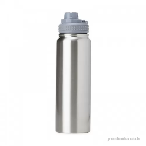 Garrafa térmica personalizada - Garrafa térmica com infusor de bebidas, feita em inox 304 de parede dupla com capacidade de 850ml. Tampa com alça para transporte e tampa de proteção para o bocal.
