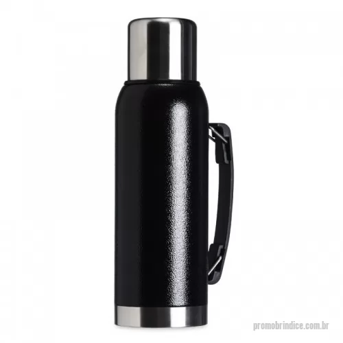 Garrafa térmica personalizada - Garrafa térmica de inox livre de BPA com capacidade de 1 litro. Contém alça para transporte.
