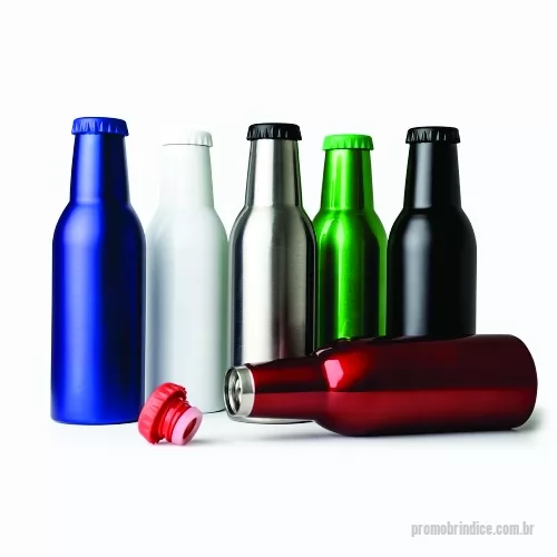 Garrafa térmica personalizada - Garrafa térmica 350ml em inox com tampa rosqueável e acabamento fosco.  Altura :  20,9 cm  Largura :  6,4 cm