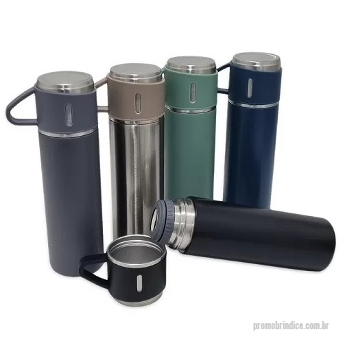 Garrafa térmica personalizada - Garrafa Squeeze Metal Térmico com Tampa Caneca
