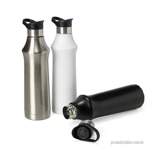 Garrafa térmica personalizada - Garrafa Squeeze Metal Térmico com Alça para Transporte