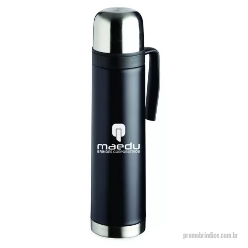 Garrafa térmica personalizada - Garrafa térmica em aço inox de 750ml com bico condutor e alça plástica