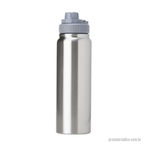 Garrafa térmica personalizada - Garrafa térmica com infusor de bebidas, feita em inox 304 de parede dupla com capacidade de 850ml. Tampa com alça para transporte e tampa de proteção para o bocal.