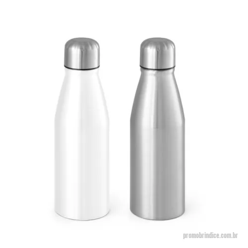 Garrafa térmica personalizada - Squeeze para sublimação em alumínio com tampa em aço inox. Capacidade até 500 mL. Caixa branca 94657 vendida opcionalmente. ø67 x 205 mm