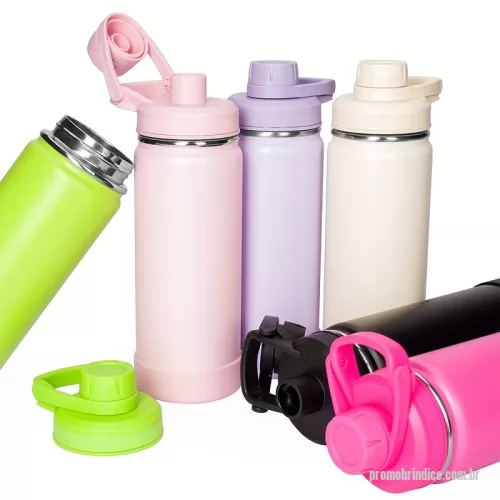 Garrafa térmica personalizada - Garrafa Térmica 550ml inox com pintura eletrostática.