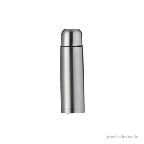 Garrafa térmica personalizada - Descrição: Garrafa térmica 500ml em inox com tampa rosqueável, tampa interna em plástico resistente basta um clique para abrir ou fechar . Acompanha capa protetora de couro sintético com alça de nylon. Altura : 24,8 cm Largura : 6,7 cm Medidas aproxi