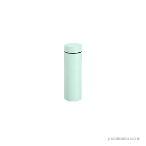 Garrafa térmica personalizada - Garrafa térmica 240 ml em inox com tampa rosqueável. Altura : 18 cm Largura : 5,6 cm Circunferência : 18 cm Peso aproximado g : 170