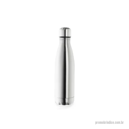 Garrafa térmica personalizada - Garrafa térmica parede dupla 500 ml em inox com tampa rosqueável. Altura : 27 cm Largura : 6,9 cm Circunferência : 22,5 cm Peso aproximado g : 290