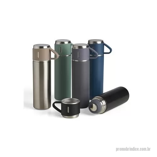 Garrafa térmica personalizada - Garrafa térmica 450ml em inox com tampa que pode ser utilizada como caneca, tampa interna em plástico resistente basta um clique para abrir ou fechar , base com borracha antiderrapante.