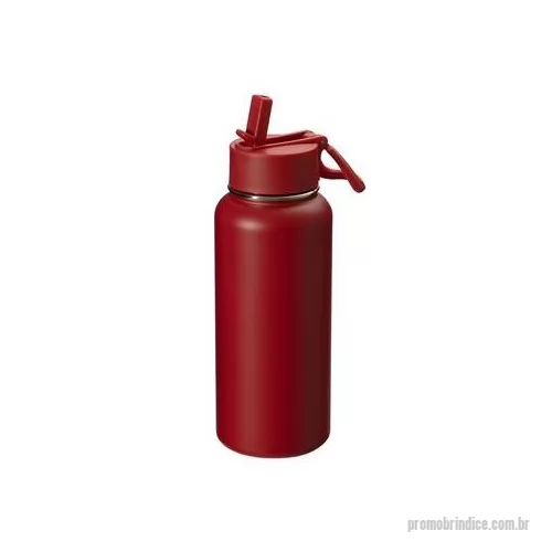 Garrafa térmica personalizada - Uma garrafa térmica em aço inox que é uma excelente opção para manter líquidos quentes ou frios por mais tempo. Com capacidade de até 900 ml, a garrafa possui parede dupla e isolamento a vácuo, o que ajuda a manter a temperatura conservada por um per