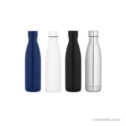 Garrafa térmica personalizada - Garrafa em aço inox 90% reciclado de parede dupla térmica, isolada a vácuo. Garrafa com acabamento mate e tampa de rosca à prova de vazamentos. Capacidade até 810 ml. Fornecido em caixa presente de papel kraft reciclado. Certificação EU Food Grade. ø