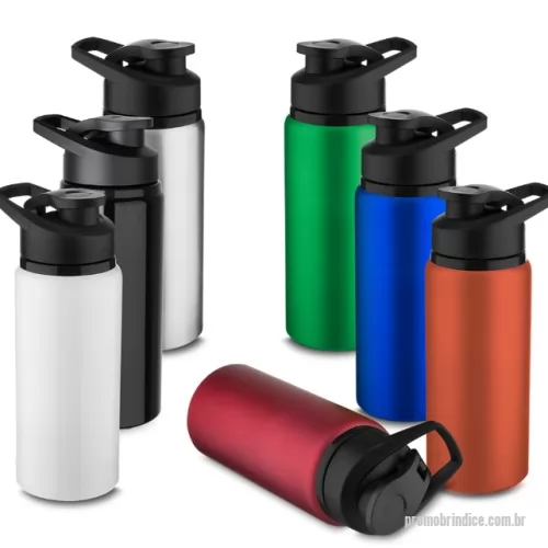 Garrafa térmica personalizada - Garrafa de alumínio com capacidade de até 650ml em cores.