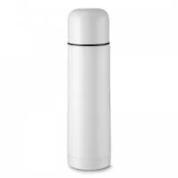 Garrafa térmica 500ml em inox com tampa rosqueável, tampa interna em plástico resistente (basta um clique para abrir ou fechar).