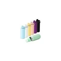 Garrafa térmica em aço inox com parede dupla isolada a vácuo,alça plástica para transporte, bico rosqueável para fácil acesso, com capacidade de 960ml.