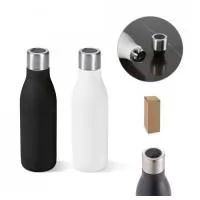 Garrafa em aço inox 90% reciclado de parede dupla térmica, isolada a vácuo. Garrafa com sistema de auto-sanitização UV que inativa vírus e bactérias que estejam na sua garrafa, tornando a sua bebida mais segura. Capacidade até 500 mL. Preserva as beb