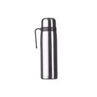 Garrafa térmica 1 litro em inox com alça plástica. Possui tampa rosqueável, tampa interna rosqueável com bico plástico vermelho. Altura : 30,2 cm Largura : 11 cm Circunferência : 27,5 cm Peso aproximado g : 541