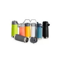 Garrafa térmica de parede dupla em inox, capacidade de 500ml. Tampa com alça de transporte, bico flip e canudo interno. Altura : 21,5 cm Largura : 8 cm Circunferência : 25,4 cm Peso aproximado g : 402