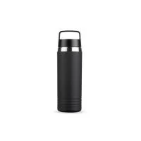 Garrafa térmica em inox com capacidade para até 700 ml. Conta com estrutura de parede dupla e vedação a vácuo para garantir a conservação da temperatura dos líquidos por mais tempo, além de tampa rosqueável em plástico com alça fixa para transporte. 