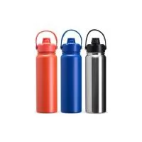 Garrafa térmica em inox com pintura eletrostática e capacidade máxima de 800 ml. Possui estrutura interna de parede dupla em inox 304 e vedação a vácuo que permite a manutenção de temperatura de líquidos por mais tempo. Possui tampa rosqueável feita 