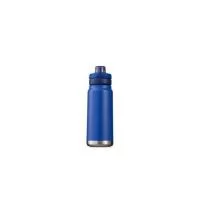 Garrafa térmica em inox com base emborrachada antiderrapante e capacidade máxima de 750 ml. Possui estrutura de parede dupla e isolamento a vácuo, permitindo conservar a temperatura de líquidos por mais tempo. Dispõe ainda de tampa plástica com alça 
