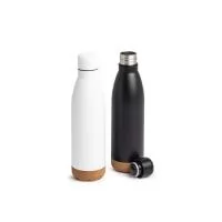 Garrafa Térmica feita em inox com capacidade de 500 ml com detalhe em cortiça. Altura : 26 cm Largura : 6,4 cm Circunferência : 22,5 cm Peso aproximado g : 293