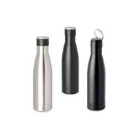 Garrafa térmica em aço inox isolada a vácuo com parede dupla, tampa de plástico com alça de transporte de aço inoxidável. Com capacidade de até 500ml. Dimensão do produto: 26,4xø6,9cm Peso do produto: 0,280kg