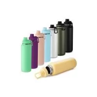 Garrafa térmica em aço inox com parede dupla isolada a vácuo,alça plástica para transporte, bico rosqueável para fácil acesso, com capacidade de 1,2 litros. Dimensão Produto: 30xø9cm Peso do Produto: 0,492kg