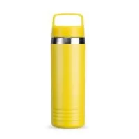 Garrafa térmica em inox com capacidade para até 700ml. Conta com estrutura de parede dupla e vedação a vácuo para garantir a conservação da temperatura dos líquidos por mais tempo, além de tampa rosqueável em plástico com alça fixa para transporte.
